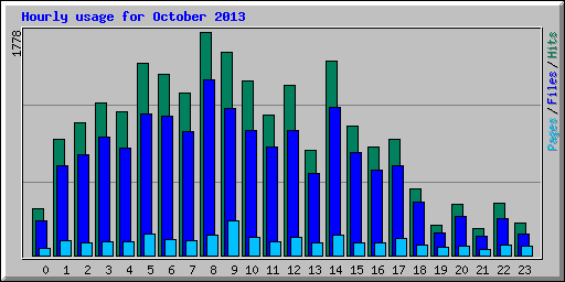 Hourly usage for October 2013